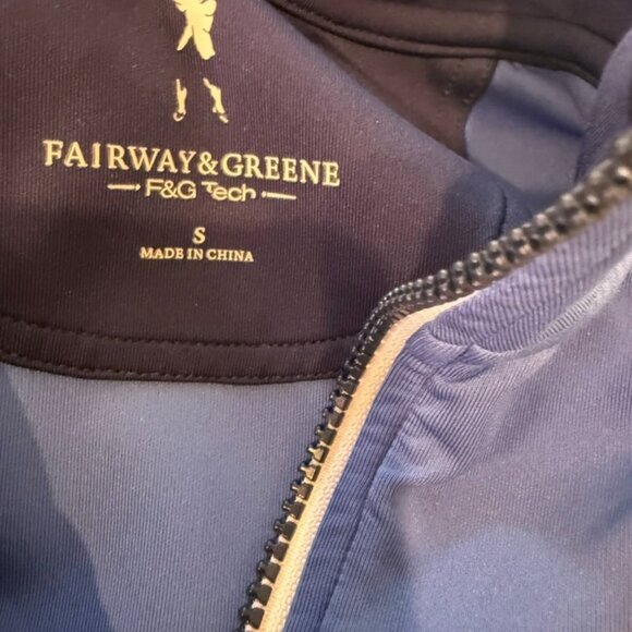 Fairway and Greene Youth Small Quarter Zip Pullover Blue - Picture 4 of 4